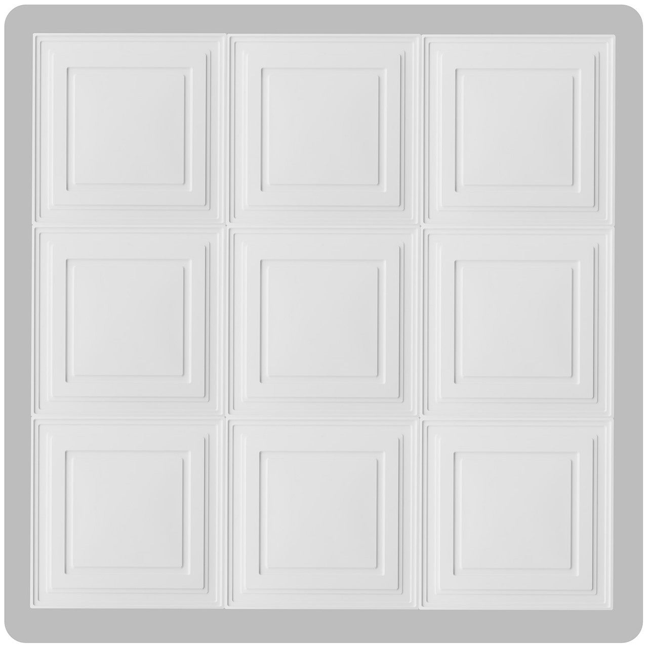 Sample White Mission Ceiling Tile 2' x 2' - Free Shipping