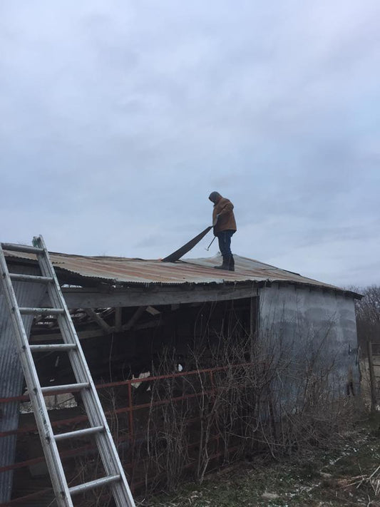 Salvaging Tin: How We Create Our Barn Tin Ceiling Tiles