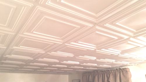 Complete White Ceiling Kit - Includes Ceiling Tiles