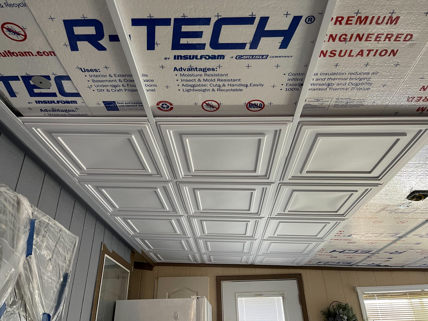 Complete White Ceiling Kit - Includes Ceiling Tiles