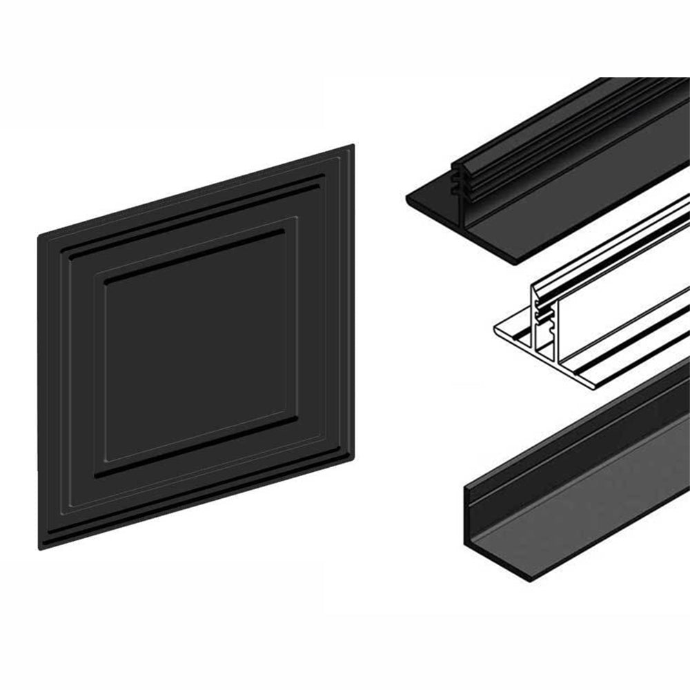 Complete Black Ceiling Kit - Includes Ceiling Tiles