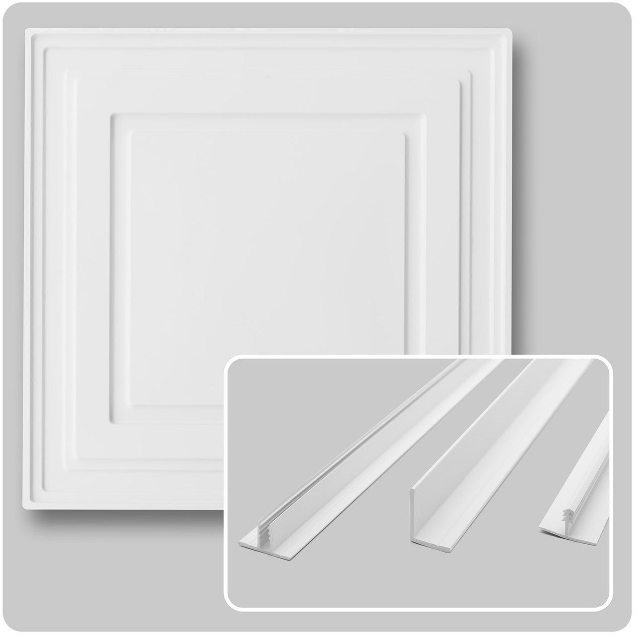 Complete White Ceiling Kit - Includes Ceiling Tiles